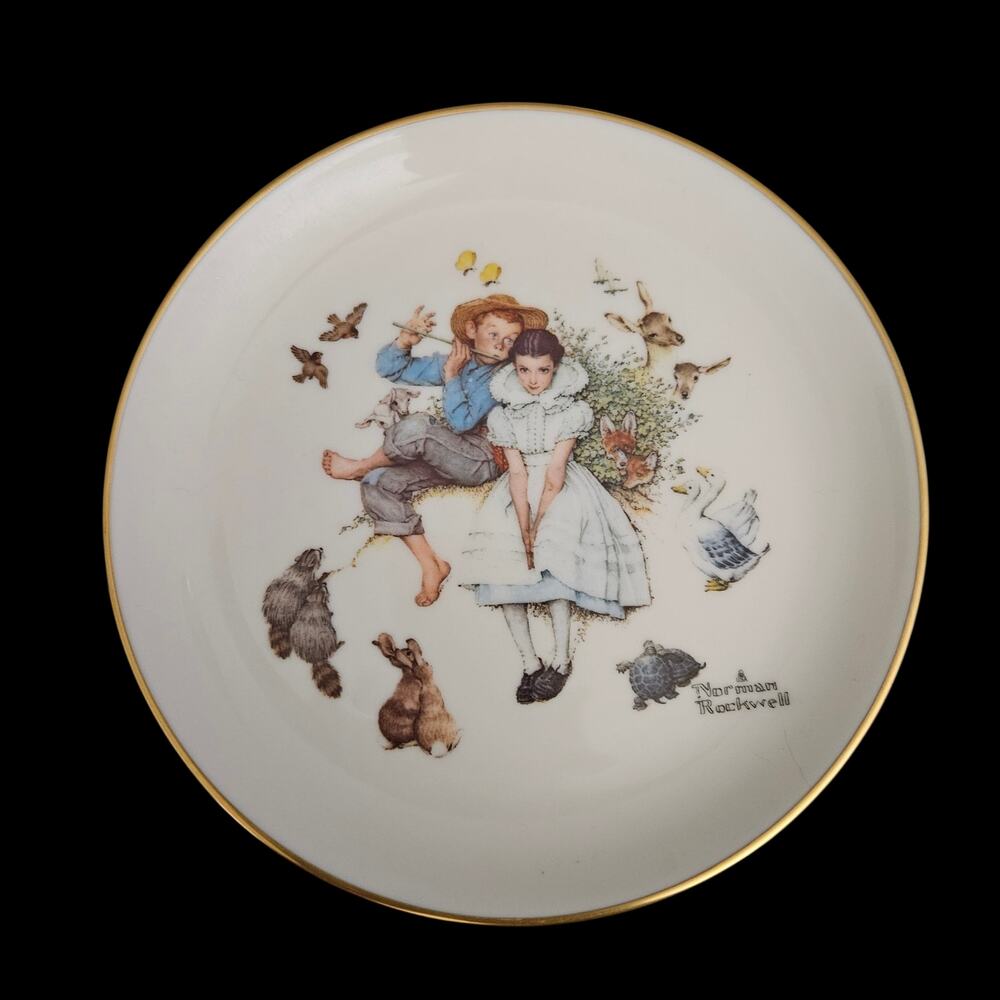 Norman Rockwell Spring Duet Gorham Fine China Plate Bowl Mug 3 Piece Set